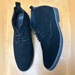 Bruno Marc Men's Suede Leather Lace Up Oxfords Chukka Ankle Boots Size 15 Black
